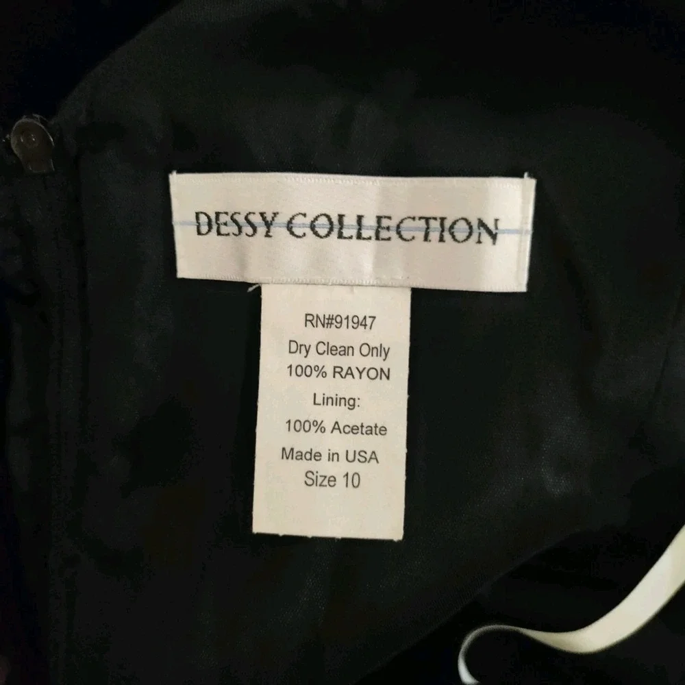 Vintage Dessy Collection Black Tie Waist Tank Size 10 V Back - Picture 3 of 6